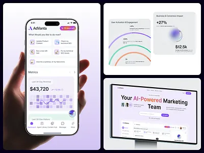 AI SaaS Dashboard Responsive Marketing Automation LLM Design ai app design apps branding dashboard dataviz design graphic design landing page llm marketing automation marketingautomation mobile responsive mobileapp saas saas dashboard seo tools ui uxui website