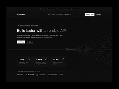 Developer‑First API Platform - Hero Design Dark Mode design landingpage ui uidesign uiux