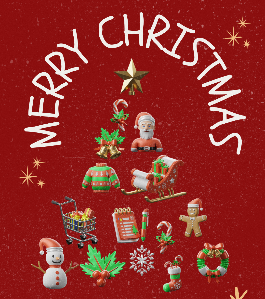 Merry Christmas 2025 3d branding design graphic design icon icons illustration ux vector
