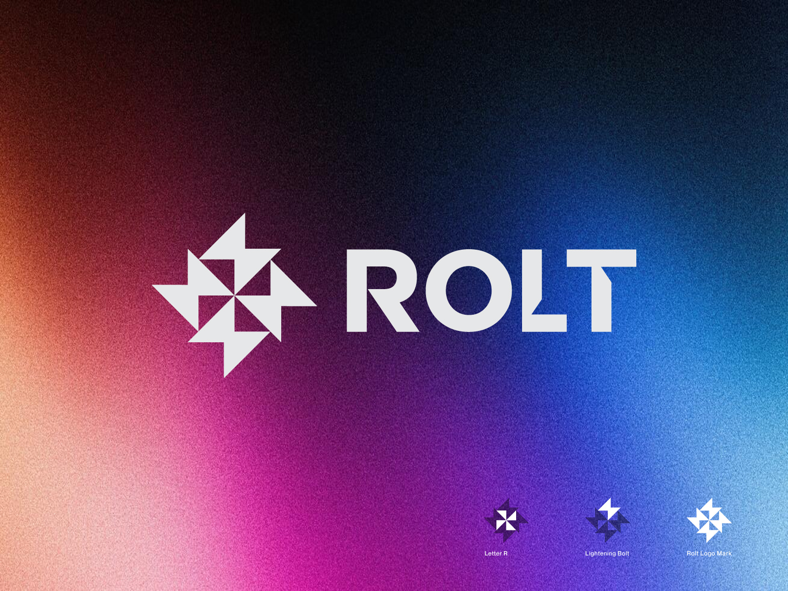 ROLT — Modern Tech Logo Concept abstract r logo branding energetic fintech geometric logo gradient logo letter r logo lightening bolt logo modern logo power logo powerful r r bolt logo r lightening bolt logo r logo saas sports logo triangle visual identity