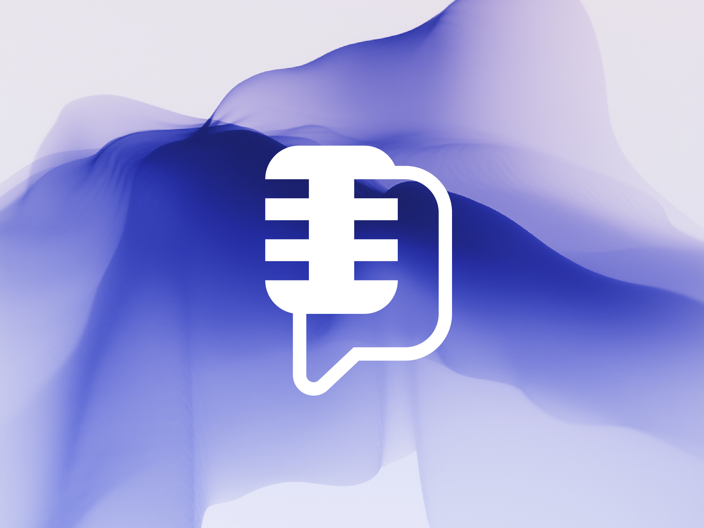 Modern Podcast Logo Design | Letter E + Microphone & Chat Icon C audio branding audio tech logo broadcast design chat icon communication logo creative typography digital content logo interview branding letter e logo letter e monogram media logo microphone icon minimalist podcast modern lettermark podcast logo social media branding sound identity speech bubble logo talk show branding vector podcast icon