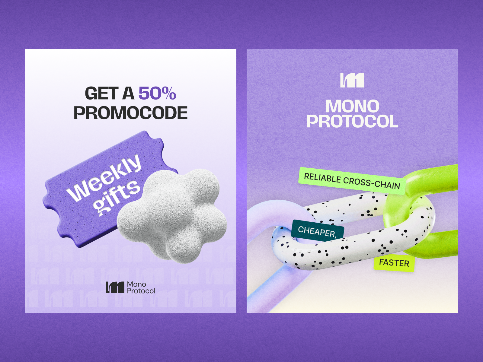 Social Media Visuals for Mono Protocol graphic design