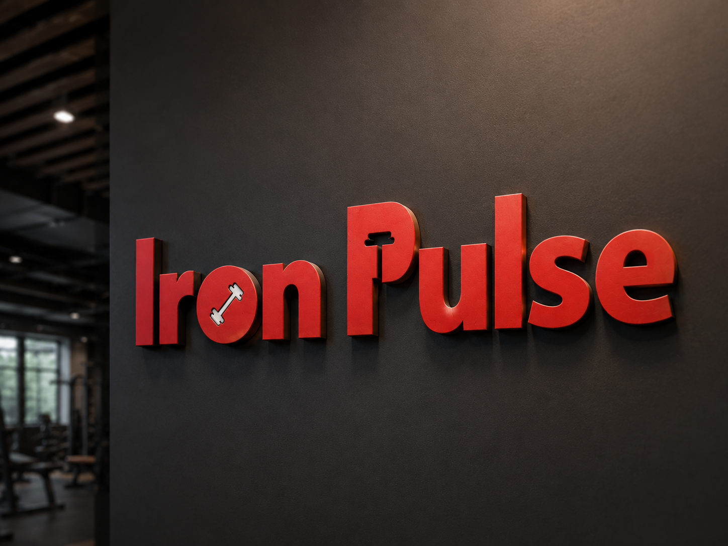 Gym Logo Iron Pulse gym gym logo logo logoconcept logodesign logos minimalist minimalistlogo workoutlogo