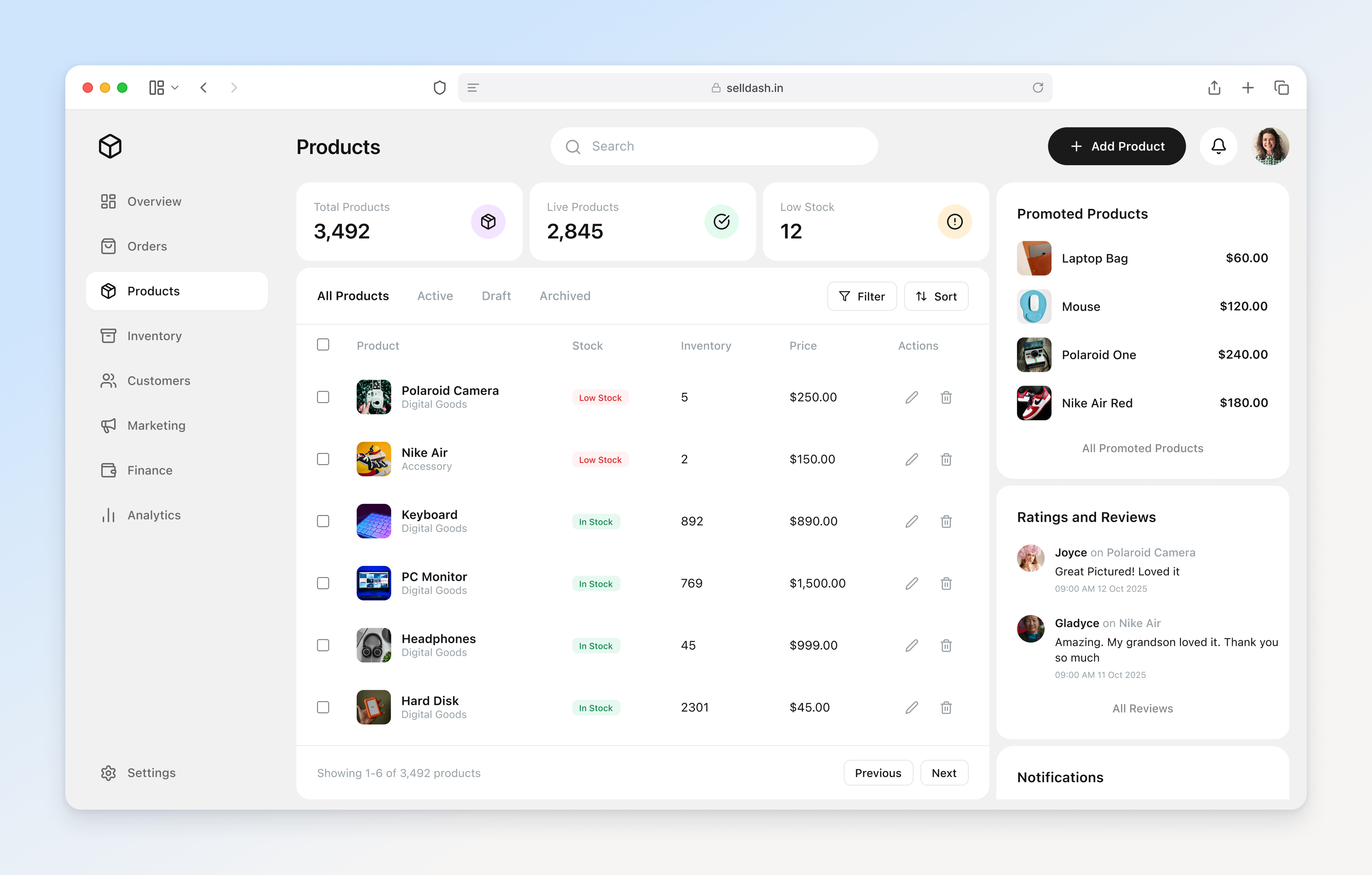Seller Dashboard - Clean, Clear & Commerce-Ready clean dailyui dashboard design ecommerce modern new popular productdesign products seller sellerdashboard ui ui design uiux design user experience user interface ux ux design website