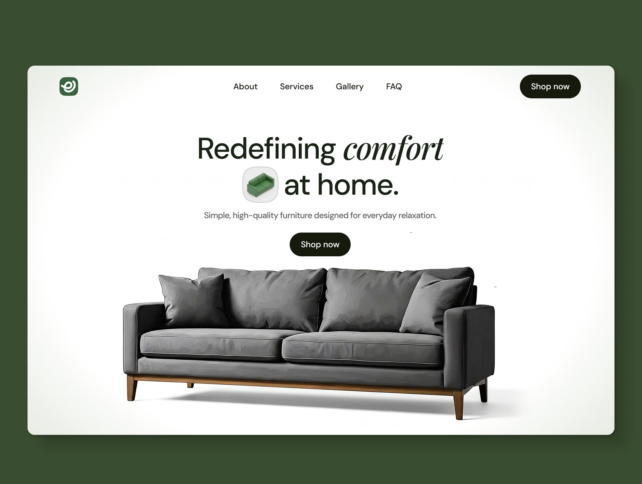 Hero Section Exploration for a furniture brand ai design inspiration ecommerce design figma framer framer motion furniture design furniture website graphic design hero section home decor interior design product landing responsive web ui ux veo 3 web design web dev