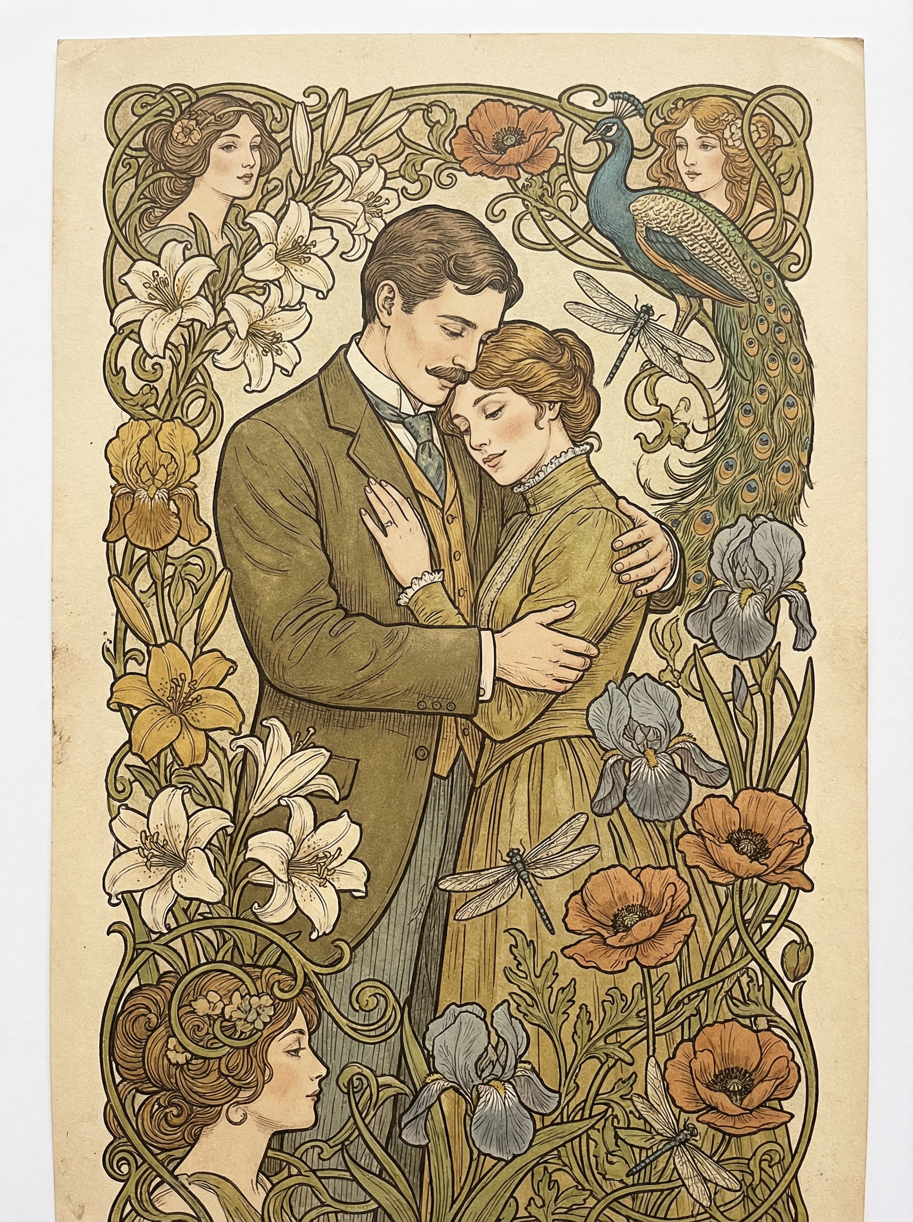 Intertwined Currents An Art Nouveau Visual Narrative 19th century art art nouveau book illustration character illustration classic illustration cultural illustration decorative illustration editorial illustration european art style fine art illustration full color illustration historical illustration illustration lithograph inspired narrative art ornamental design poster design victorian art vintage aesthetics visual storytelling