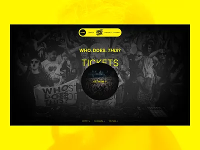 Concept hero section for DJ James Hype art art directed concept hero design dj dribbble editorial design hero hero section james hype music music website musician shot ui uiux user interface ux web design webdesign