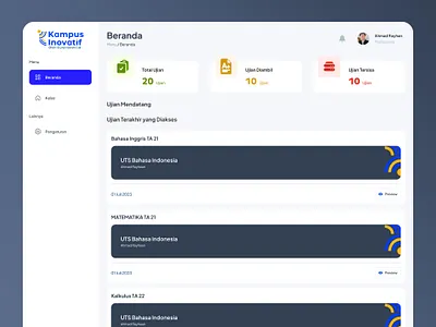 Kampus Inovatif (CBT) cbt learning lecture school ui user experience user interface ux web web design