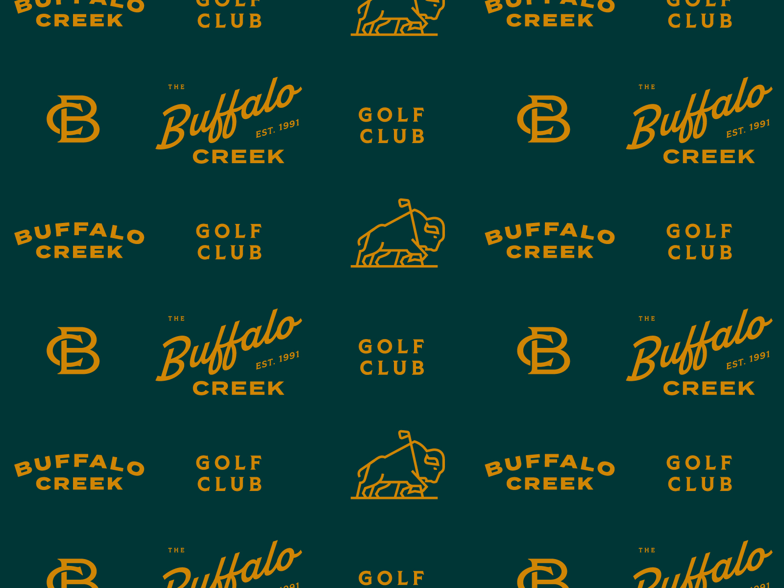 Buffalo Creek Golf Club: Brand Identity brand application brand experience brand identity branding buffalo design dsad golf golf branding golf club golf design graphic design identity design illustration logo logo design motion graphics sports branding vector visual identity
