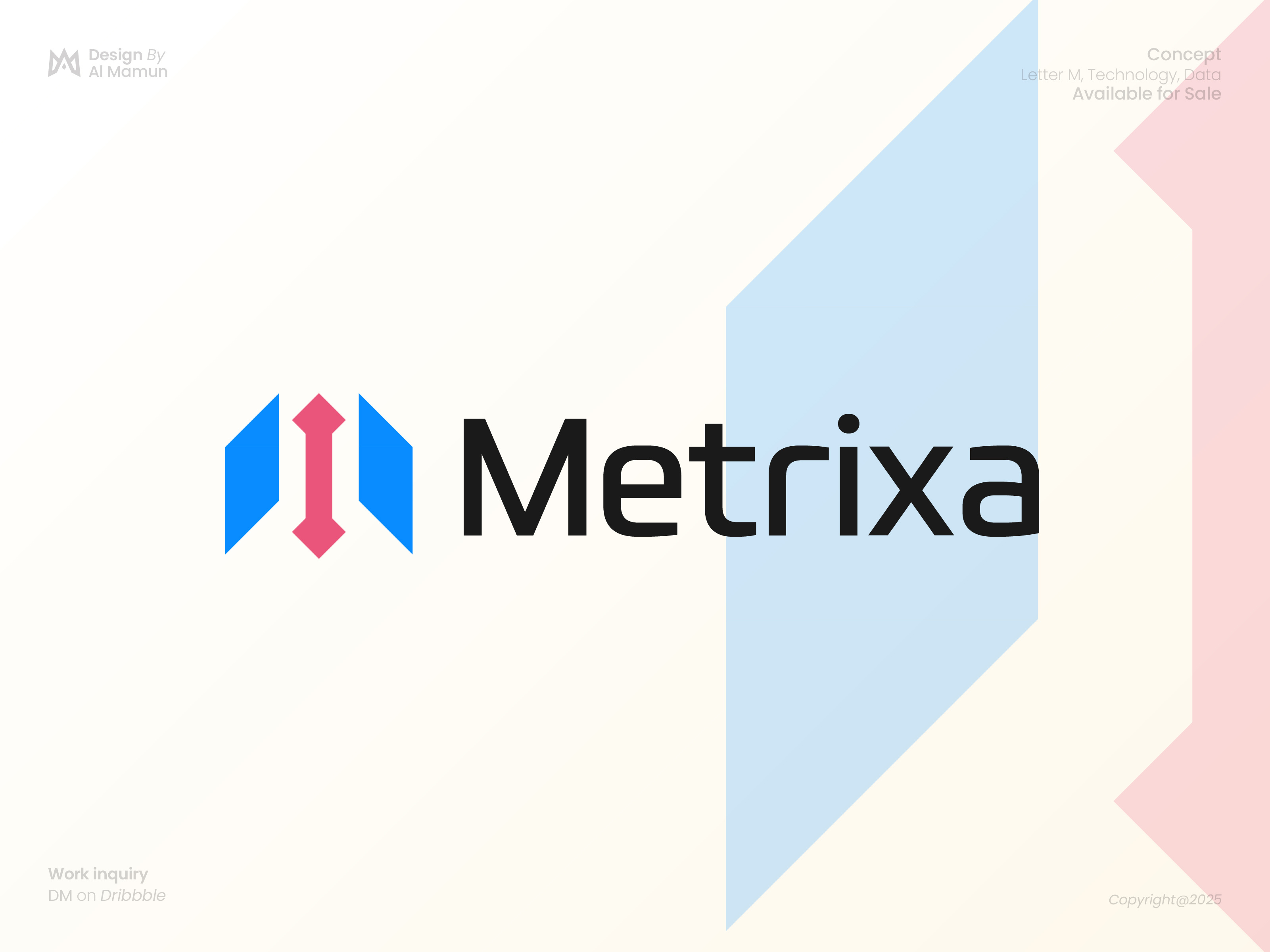 Geometric Letter M, Data Technology Logo brand identity branding data logo geometric idenity letter m logo letter mark logo logo design logo designer logo icon logo mark logotype m logo marca modern logo shape symbol technology timeless