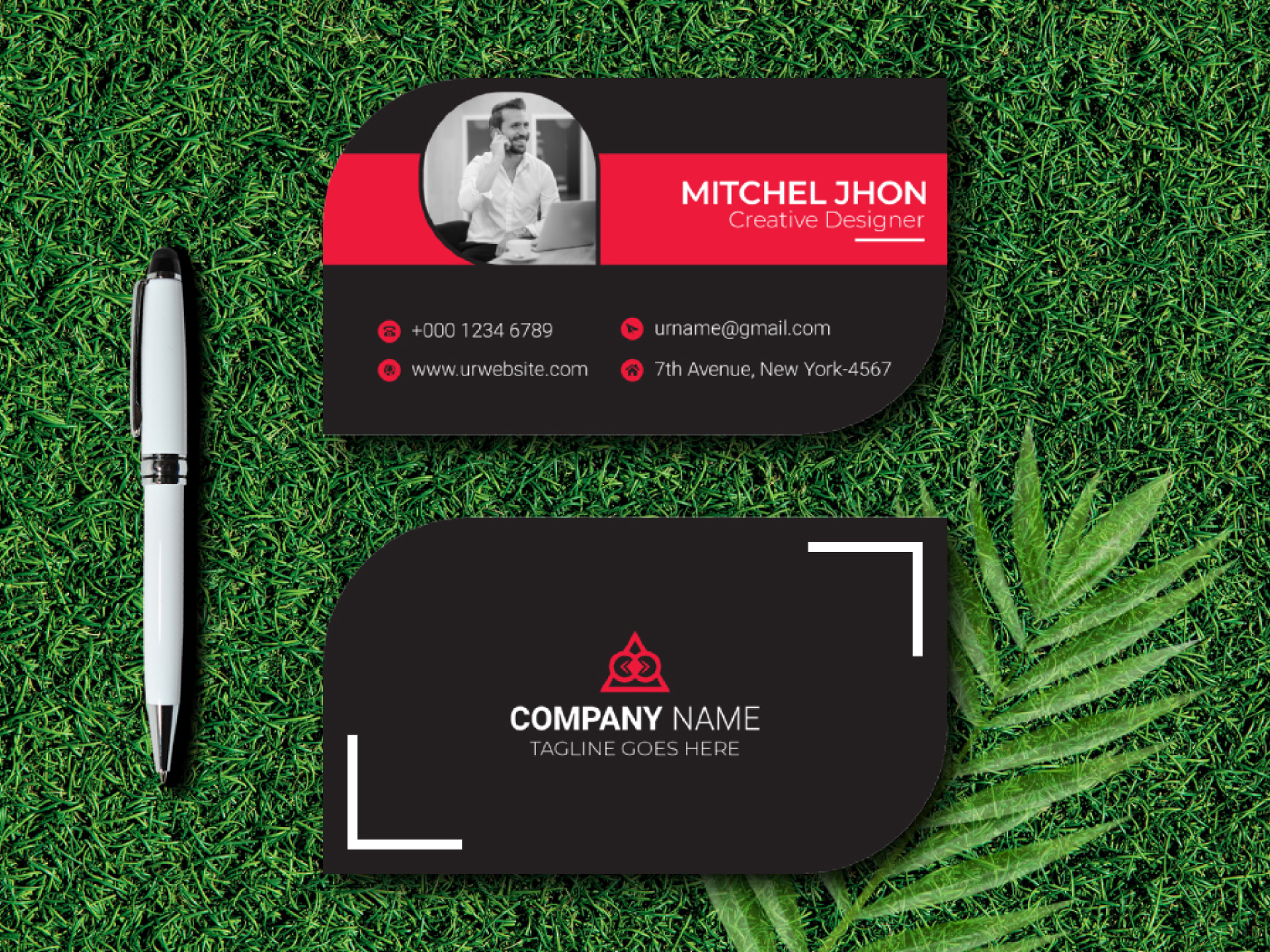 Example of Die Cut Business Card Design