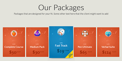 BigCDTests.com main site package packages price price cards ui ui component web