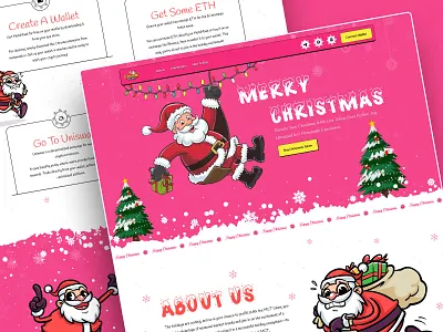 Christmas landing page christmas christmas decoration christmas gift christmas lnading page christmas website landing page landing page design santa claus hat santa clause web design