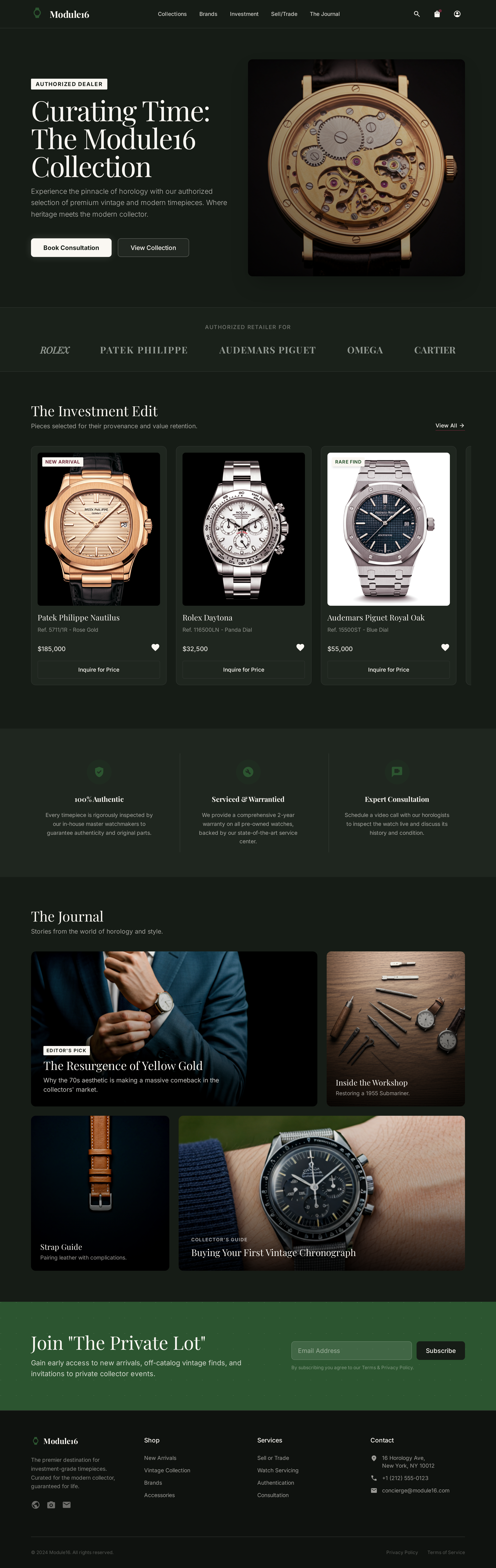 Module16 landing page ui web design