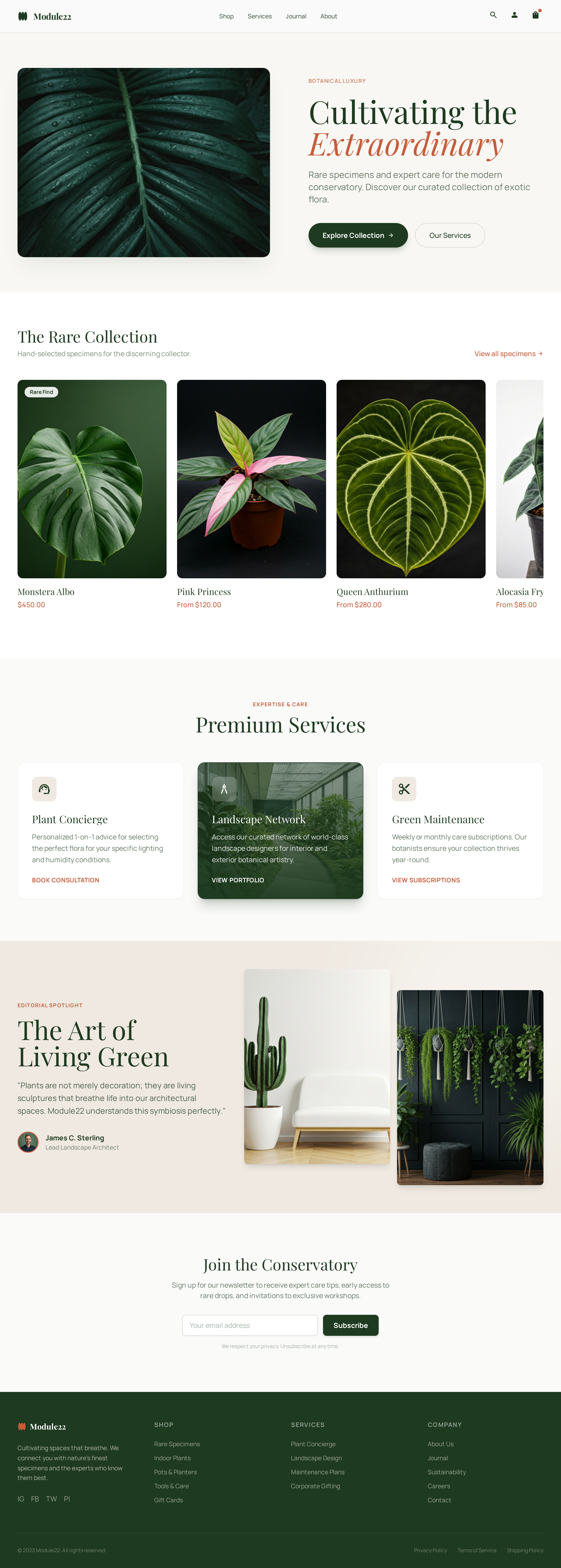 Module22 e commerce landing page ui web design