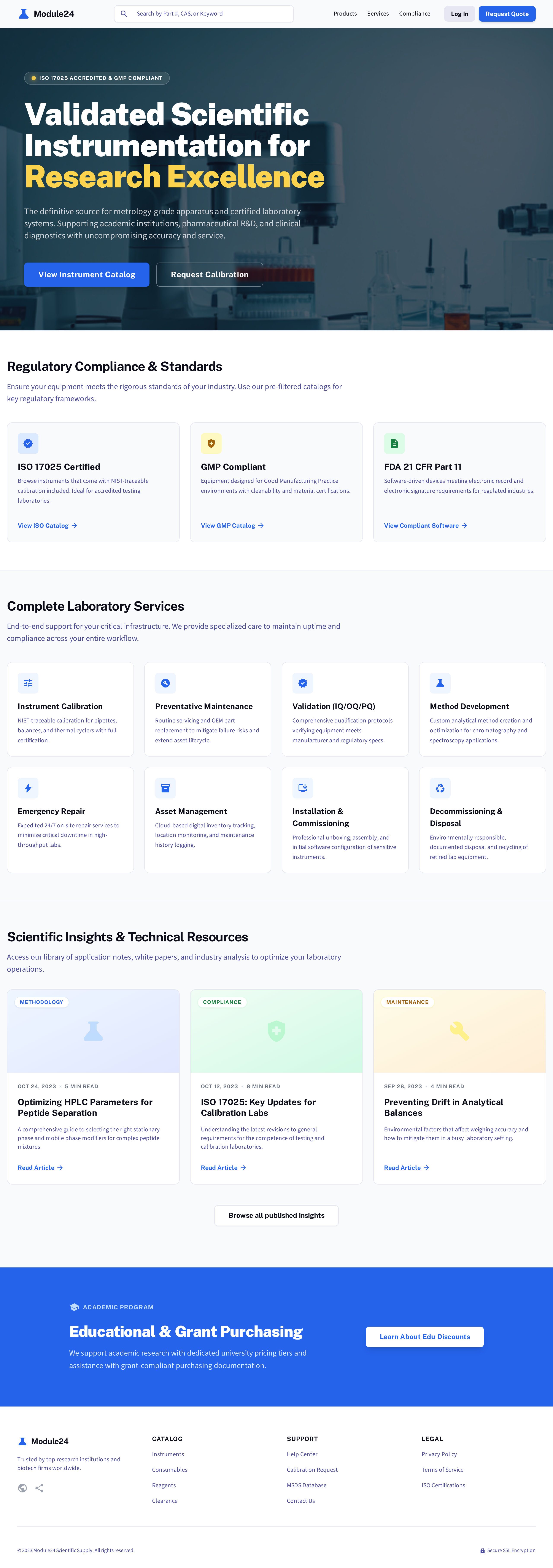 Module24 landing page ui web design