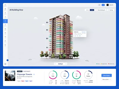 Vplans - 3D View page 3d ai b2b b2c building building view construction dashboard enterprise landing page marketing minimal project real estate saas sales statistics ui ux whitelabel