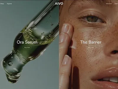 AIVO — Skincare Brand Concept beauty branding ecommerce logo luxury minimal product design skincare typography ui visual identity web design