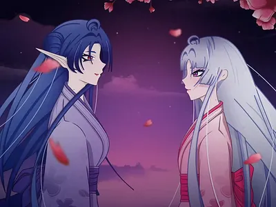 Anime/fan visualization 2d animation anime anime girls cartoon character animation creative fanfiction frame by frame animation girls hair animation illustration japanese love motion motion graphics sakura visualization