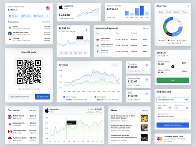 Card Components of an Investment ✨ app bank bank card banking banking app component dashboard digital banking finance finance app financial fintech graph mobile app mobile banking money statistic ui uidesign uiux