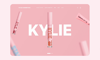 Kylie Cosmetics Website Animation animation design figma ui ux webdesign