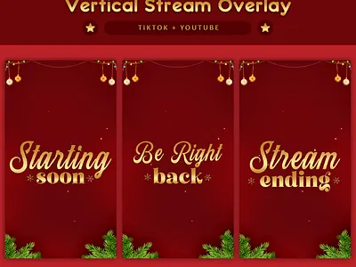 Red Gold Christmas Vertical Stream Pack Animated TikTok Overlay 9:16 overlay animated overlay animated tiktok frame gaming overlay just chatting overlay kick stream overlay live stream overlay mobile live overlay obs overlay streaming graphics streamlabs overlay tiktok layout tiktok live design tiktok overlay tiktok stream pack twitch overlay vectorkingstudio vertical stream overlay vtuber overlay youtube live overlay