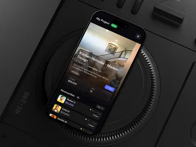 Project Management & Bidding – Mobile App UI app design product service startup ui ux web
