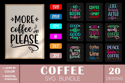 Coffee svg bundle design png