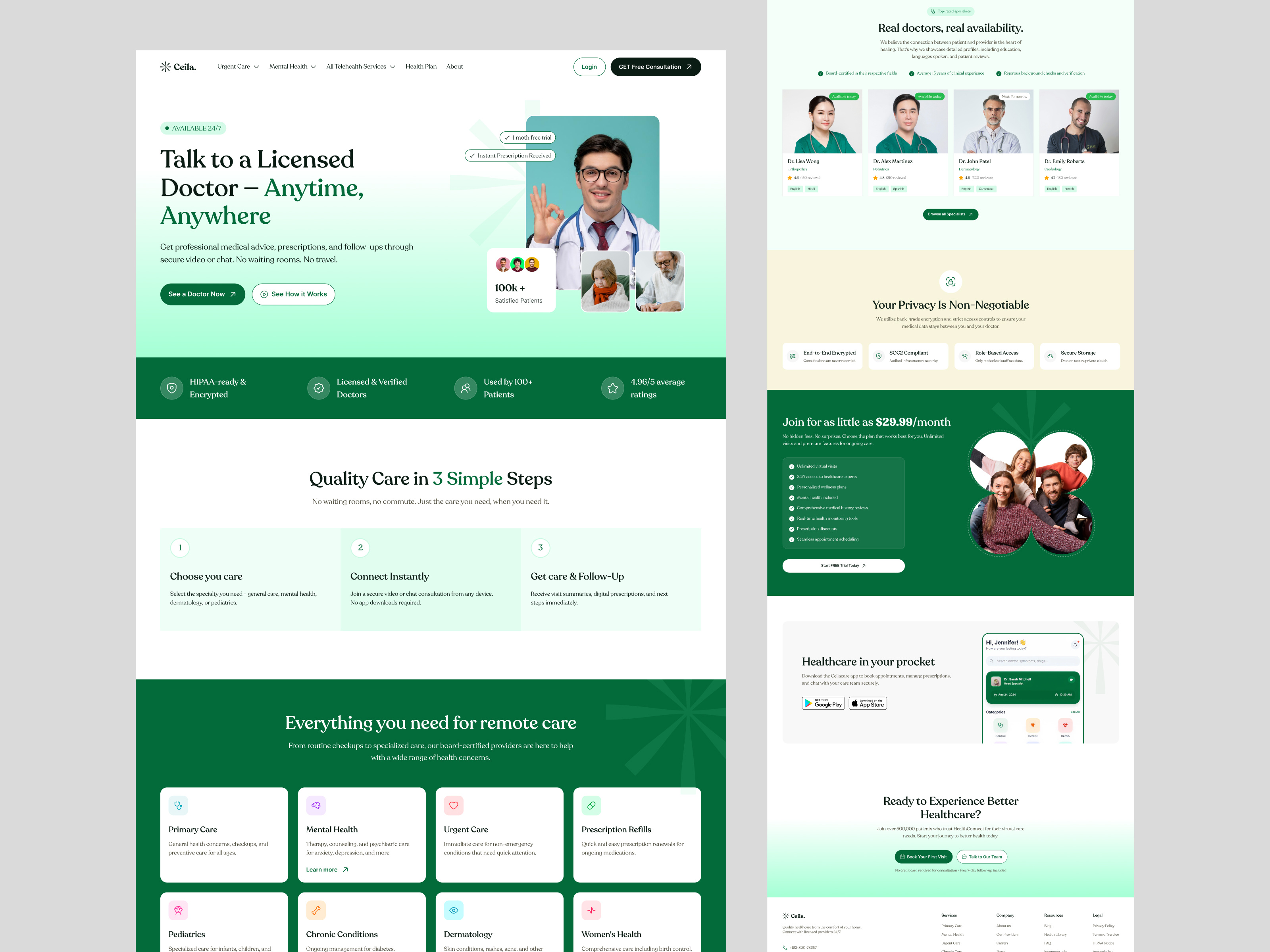 Telehealth Consultation Healthcare Website Homepage digital consultation digital healthcare doctor appointment healthcare consultation healthcare digital consultation healthcare website landing page landing page design medical website medical website design medtech website online doctor appointment telehealth ui design web design web ui website design website ui