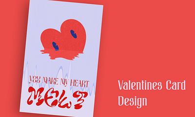 Minimal Typographic Valentines Card Design artwork grainy graphic design illustration illustrator valentines vector art