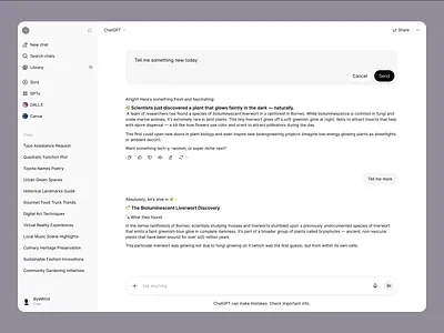 ChatGPT page - Made with SnowUI chatgpt