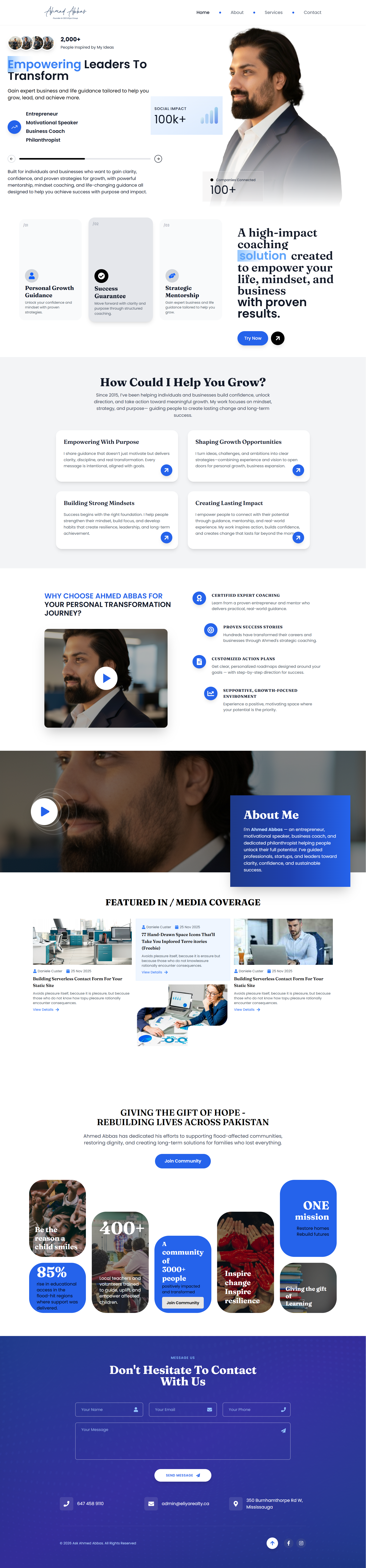 Ask Ahmed abbas a portfolio website