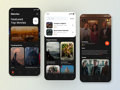 iMovies - Movie app app design branding cinema cinema ticket design illustration logo minimal mobile app mobile app design movie movies movies app online movies ui uidesign ux