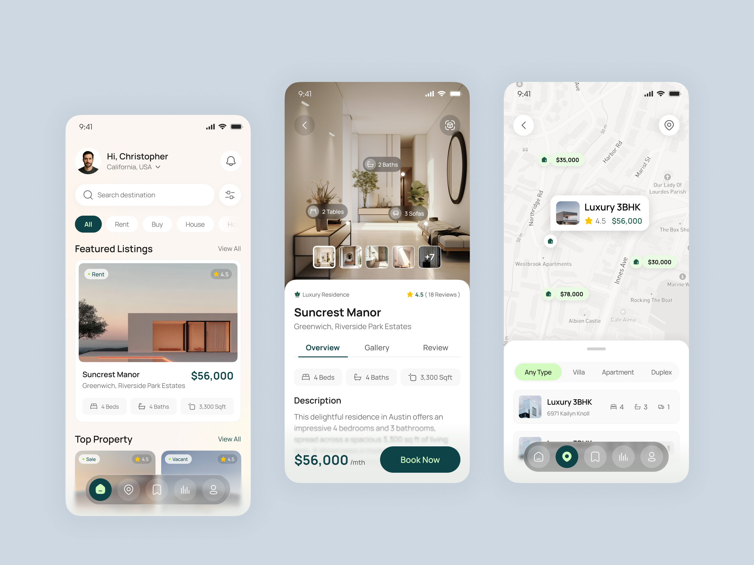 Real Estate App UI app ui design home rental product design property app ui property listing app property sell real estate real estate app real estate mobile app real estate ui design real estate ux ui user interface visual