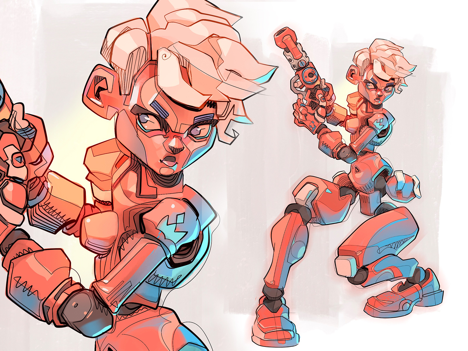 Royal Sentinel 👑🦾 brand mascot character design cyberpunk cyborg humanoid illustration robot sci fi