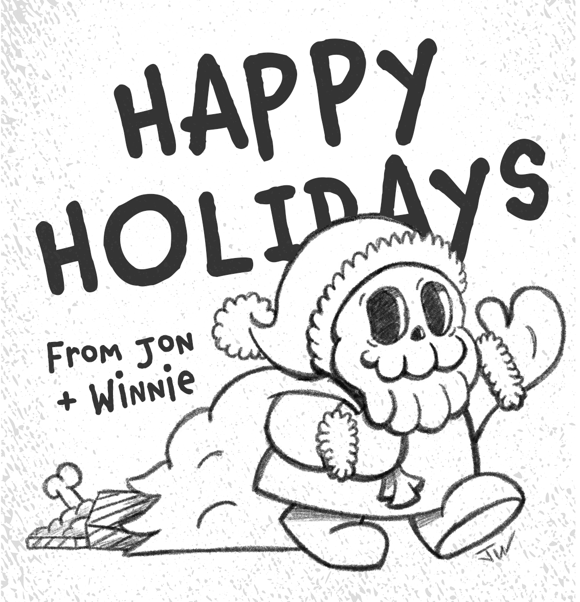 Holiday Sketch Card cartoon character graphic design holiday illustration procreate