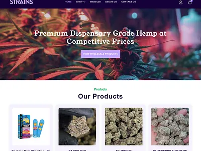 Clean & Modern Cannabis eCommerce UI branding cannabiswebsite ecommerceui graphic design landingpage modernweb responsivedesign shoppingwebsite webdesign webxpart