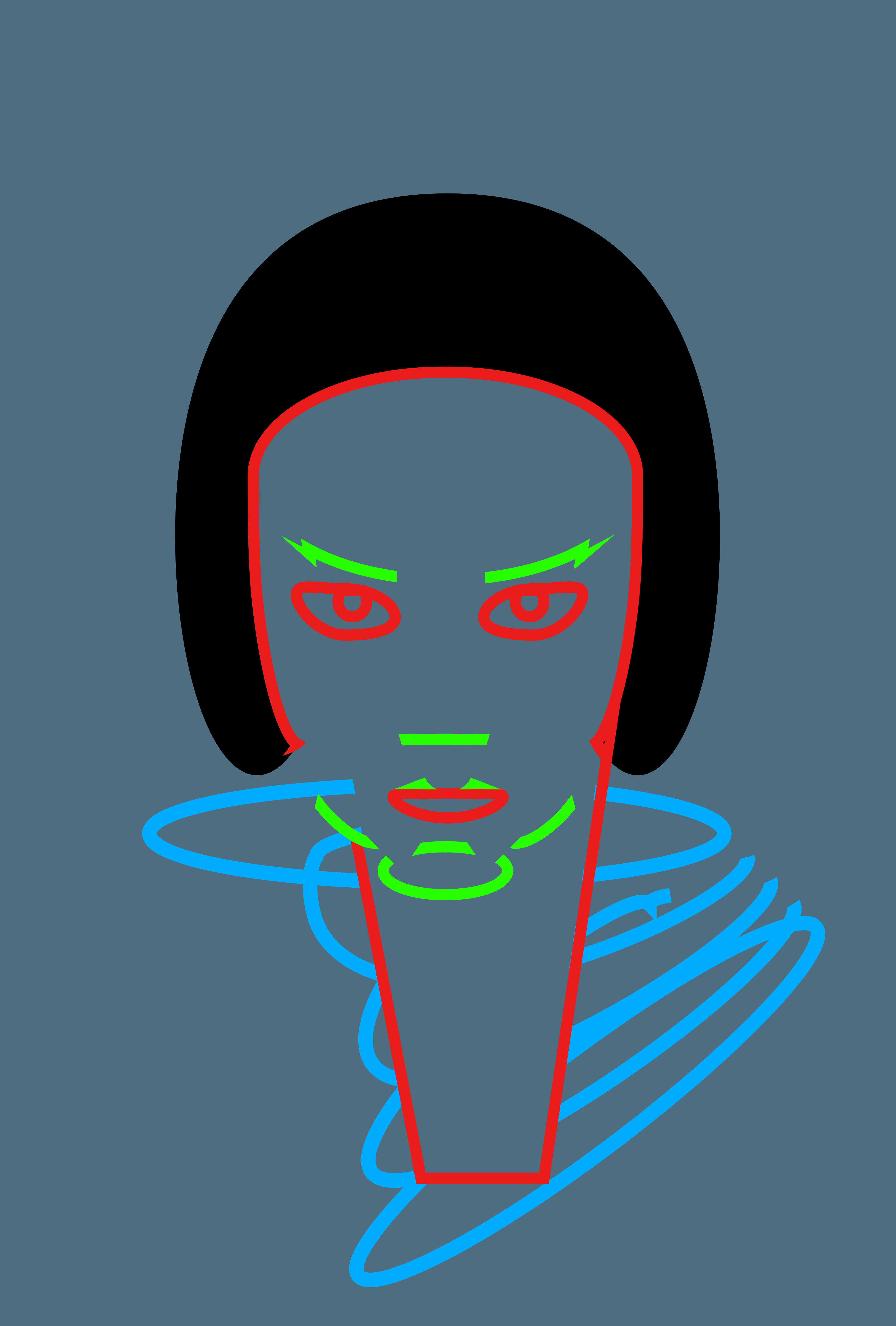 A dribbble ddooodle doodle girl head illustration shunte88 vector