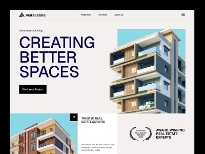 Vistaestate — Real Estate agency Website design apartement architecture construction ecommerce website figma design header landing page property real estate real estate ui real estate website real estate website design realestate rental property residential rental seative ui web design website website ui