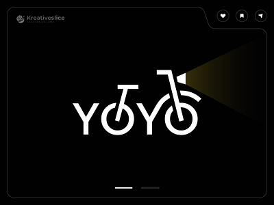 Yoyo bicycle logo design bicycle logo bike logo kreativeslice logo logo design minimal logo design modern logo