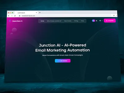 JunctionAI – AI-Powered Email Marketing Platform ai powered app email marketing email marketing platform figma marketing platform ui ui ux design uiux ux