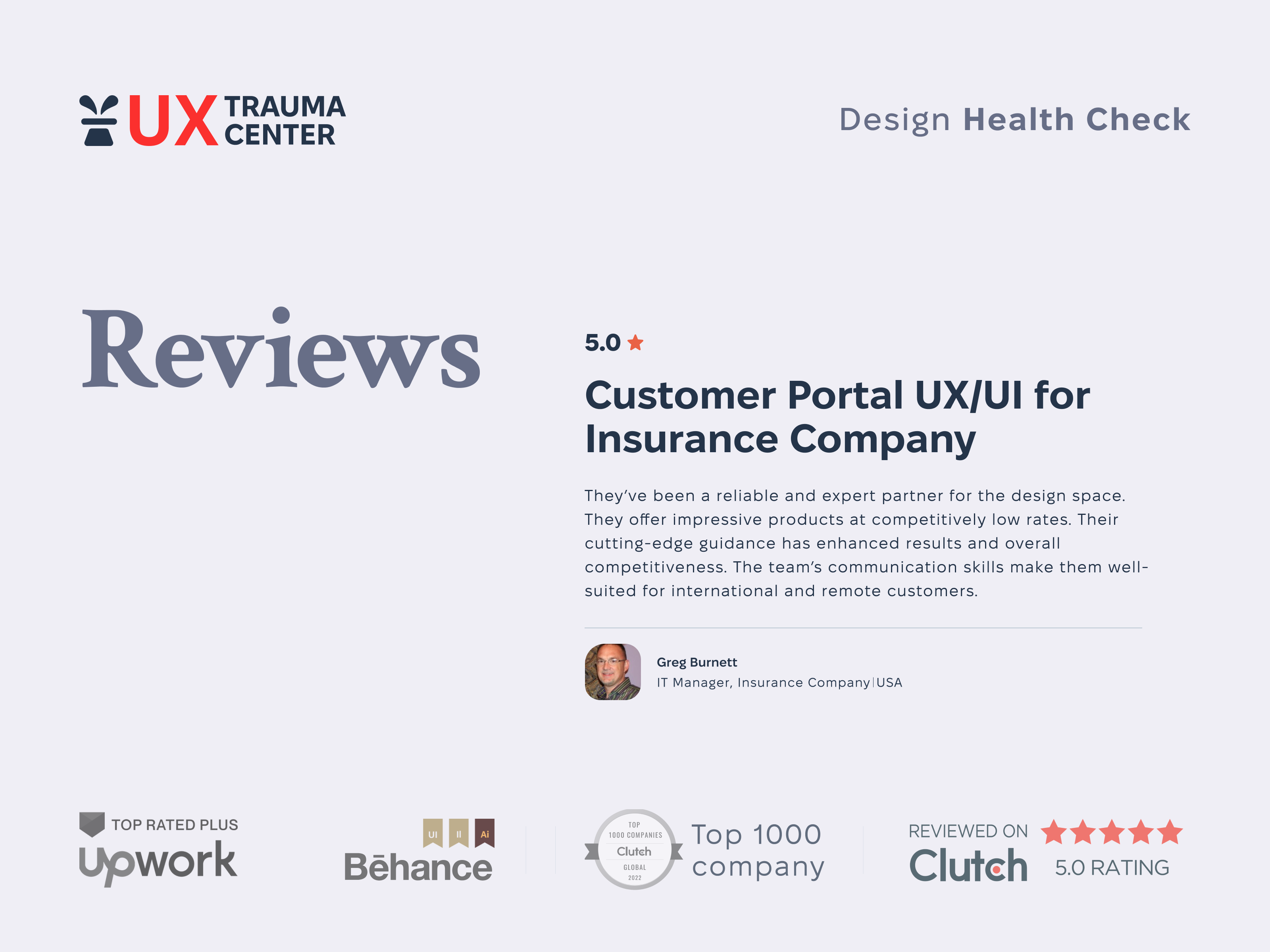 Example of Design Health Check