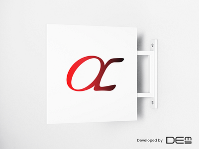 Alpha advertising branding color demin dems graphic design illustration logo mockup