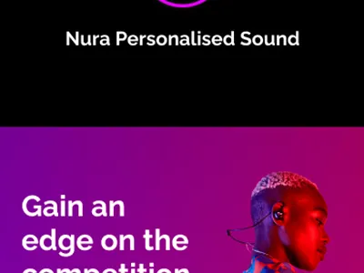 Nura Headphones Mobile Landing Page