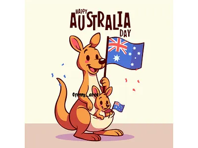 Kangaroo Holding Australian Flag anniversary australia australian background celebration country day event festival flag freedom happy holiday independence january kangaroo nation national patriotic patriotism