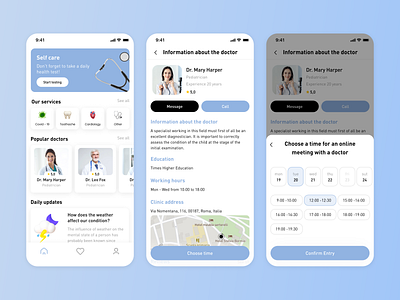 Medical App app design doctor graphic design medical ui ux