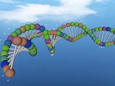 DNA Editor 3d ui visualization web design