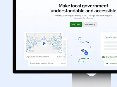 Landing Page for a Local Government Transparency Platform accessibility ai civic tech govtech information design landing page product design public sector saas transparency ui design ux design web app web design