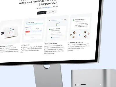 Process Overview Page Section for a Civic Engagement Platform ai civic tech govtech how it works information architecture process design product design public sector saas transparency ui design ux design web design workflow