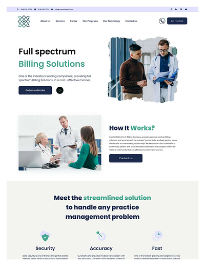 Health And Billing banner elementor graphic design illustration wordpress